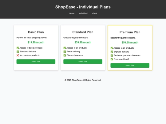 project/individual plan screenshot