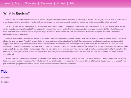 egoism screenshot