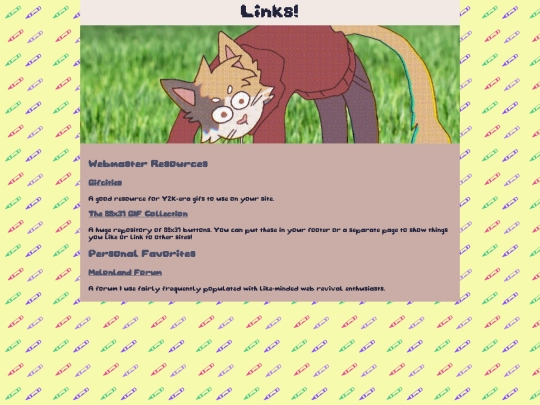 links screenshot