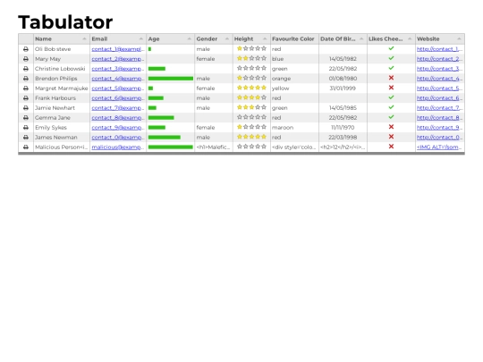 tabulator screenshot