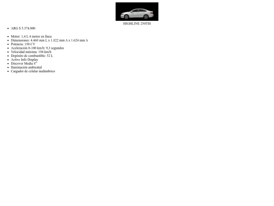 volkswagen Highline 250TSI imagenes screenshot
