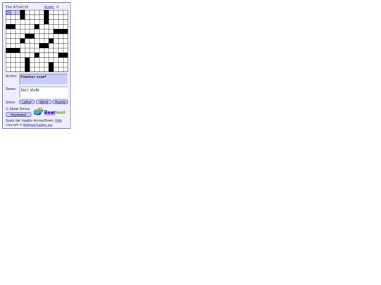 iframes/crossword screenshot