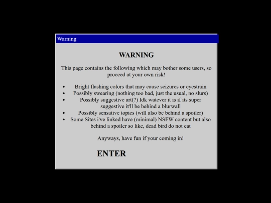 iframes/warning screenshot