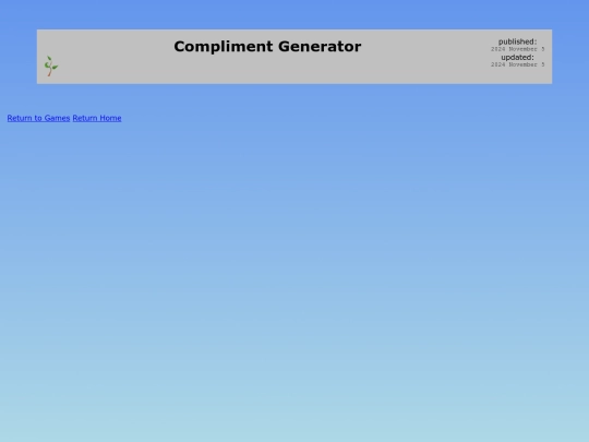 games/compliments screenshot