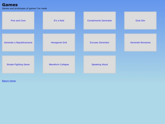 games screenshot