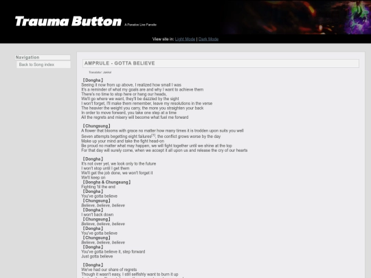 song/gottabelieve screenshot