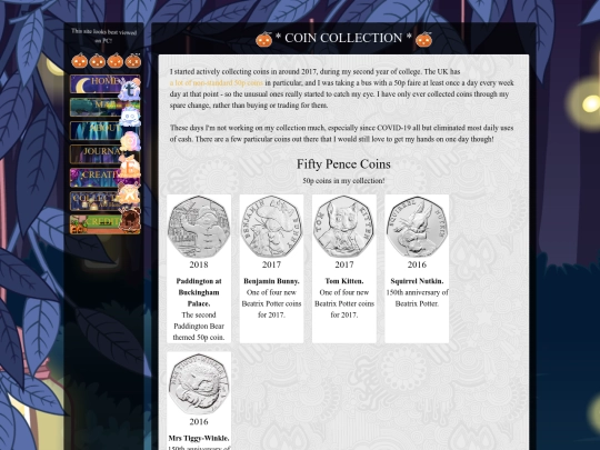 collections/coins screenshot