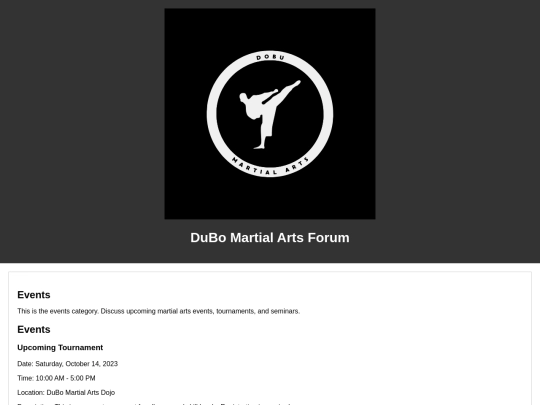 events screenshot
