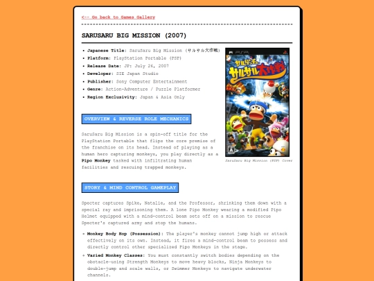 games/sarusaru-big-mission screenshot