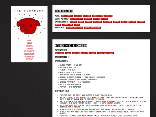 cookbook screenshot