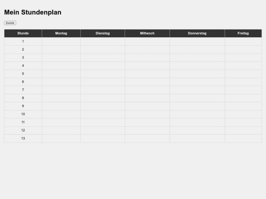 Stundenplan screenshot