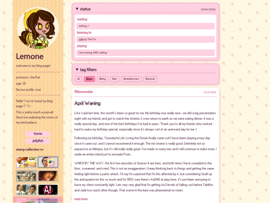 blog screenshot