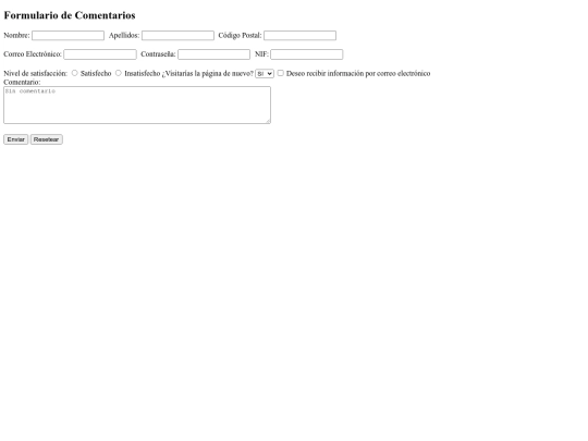 formulario con estilo screenshot