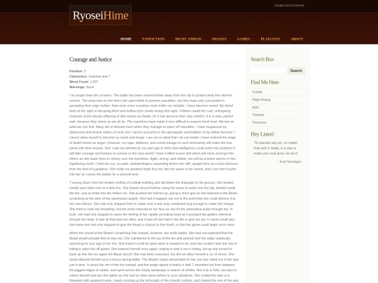 fanfiction/courageandjustice screenshot