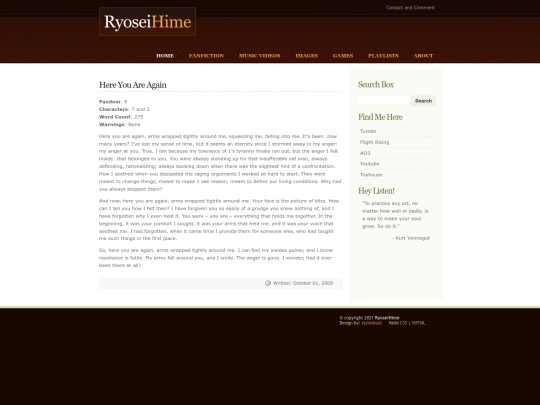 fanfiction/hereyouare screenshot