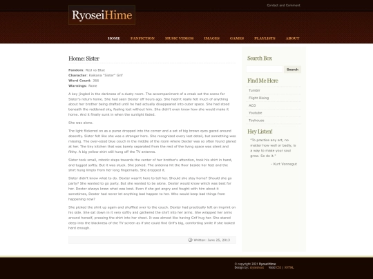 fanfiction/homesister screenshot