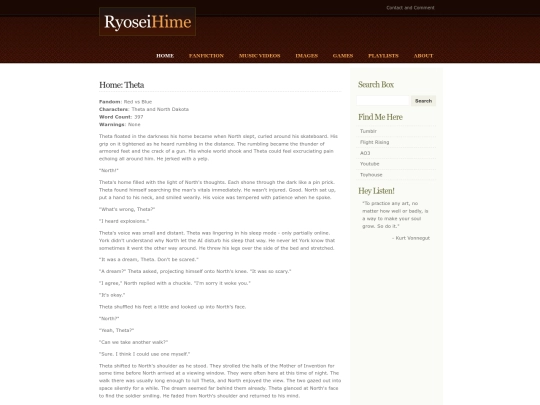 fanfiction/hometheta screenshot