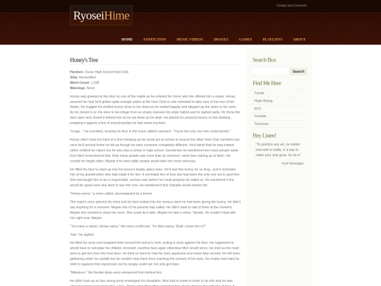 fanfiction/honitree screenshot