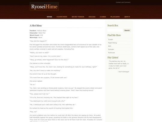 fanfiction/hotmess screenshot