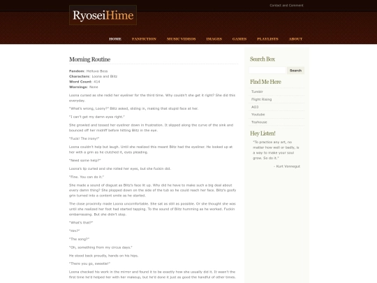 fanfiction/morningroutine screenshot