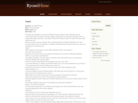 fanfiction/outed screenshot