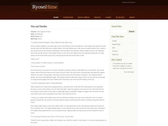fanfiction/pinsandneedles screenshot