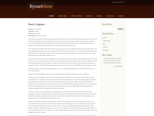 fanfiction/roadtovengeance screenshot