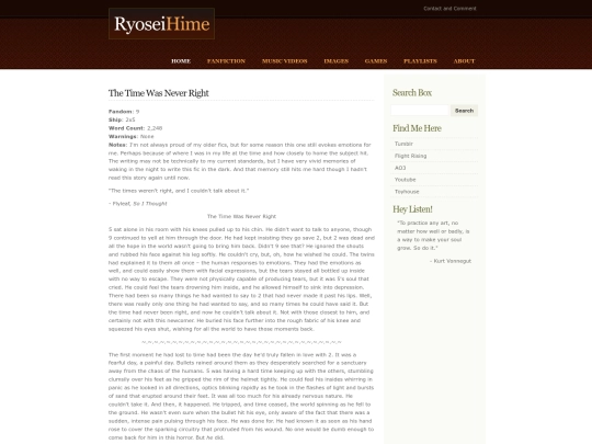 fanfiction/timewasneverright screenshot