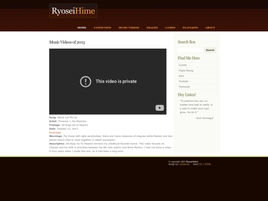 music videos/2013 screenshot