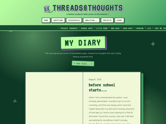 diary screenshot