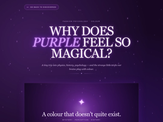 discoveries/purple screenshot
