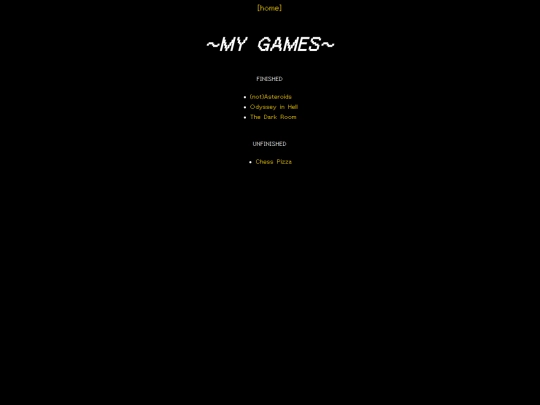 html/games screenshot