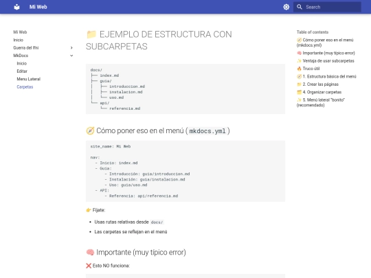 mkdocs_ejemplo/mkdocs/estructura_con_subcarpetas screenshot