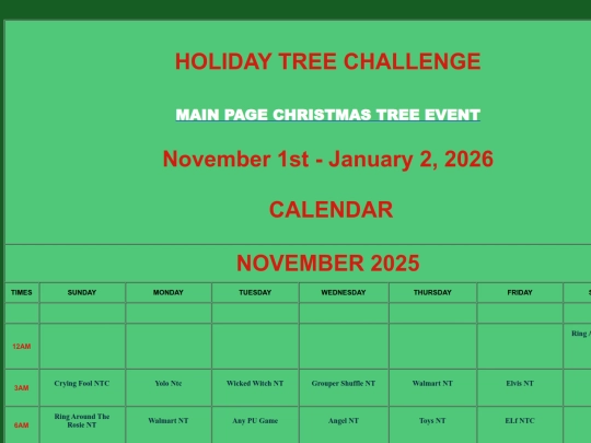 2025 Events/ChristmasTree/CALENDAR screenshot