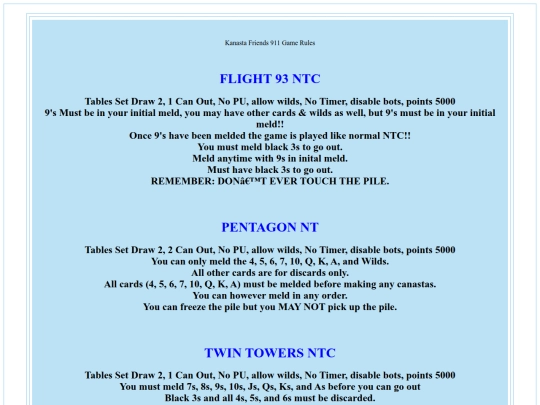 RULES/PlayersGames/911 screenshot
