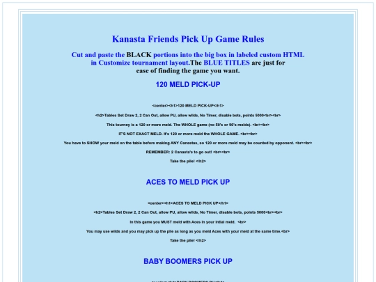 RULES/PlayersGames/pickupgames screenshot