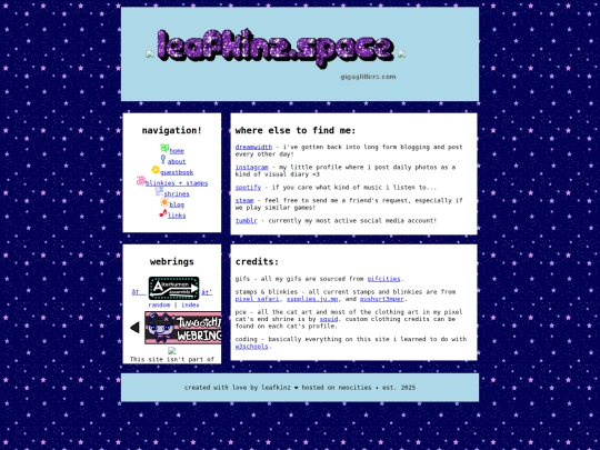 links screenshot