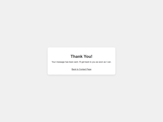 Pages/Contact/thanks screenshot