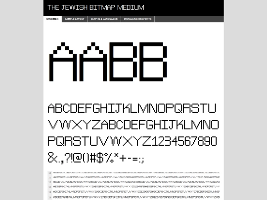 Font/thejewishbitmap-demo screenshot