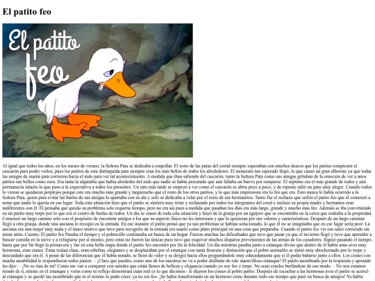 cuentos/patito screenshot