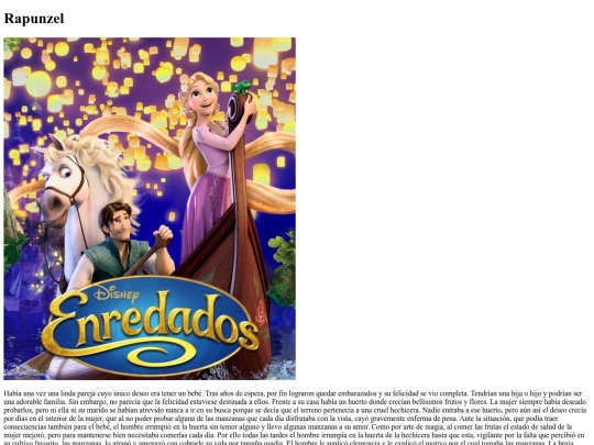 cuentos/rapunzel screenshot