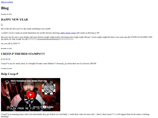 blog screenshot
