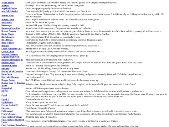list screenshot