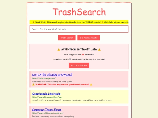 trashsearch screenshot