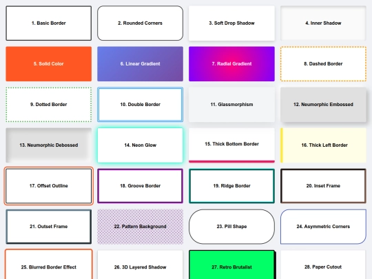 types screenshot