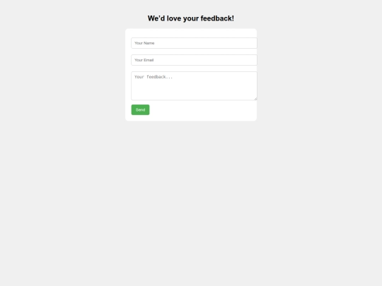 feedback screenshot