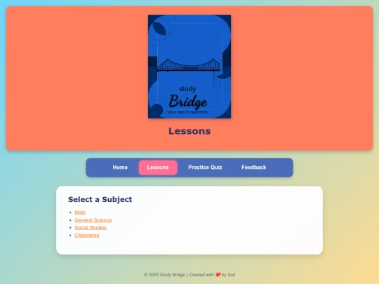 lessons screenshot