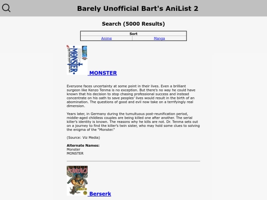 mangaSearch screenshot