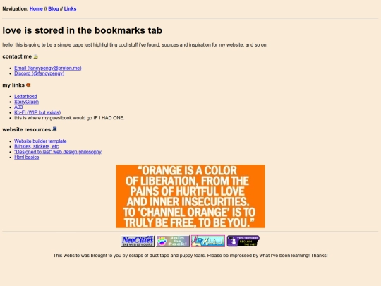 links screenshot