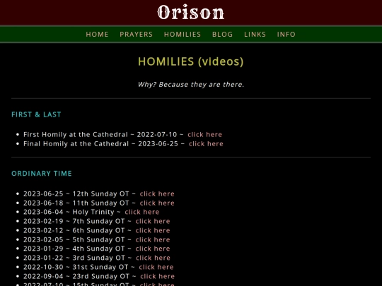 homilies screenshot